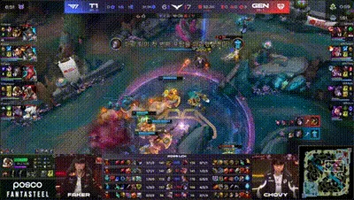 开云体育-LCK：Ruler卡莎爆砍三杀，T1越塔进攻反被GEN打出0换4